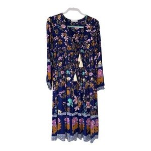 Elegant Floral Long Sleeve Dress